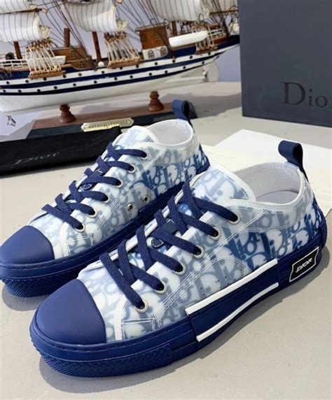 navy blue dior sneakers|dior blue and white sneakers.